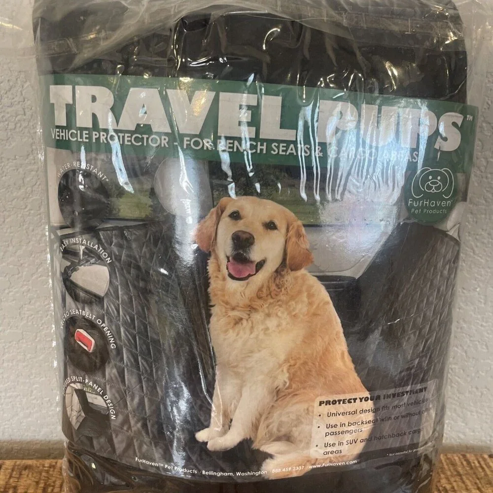 New FurHaven Travel Pup Poly Car Seat Cover Vehicle Protector Bench Seat & Cargo